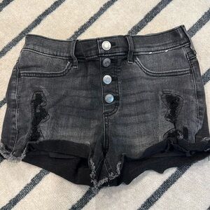 Black Abercrombie kids Jean shorts